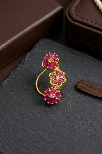 Pink AD Stone Nath