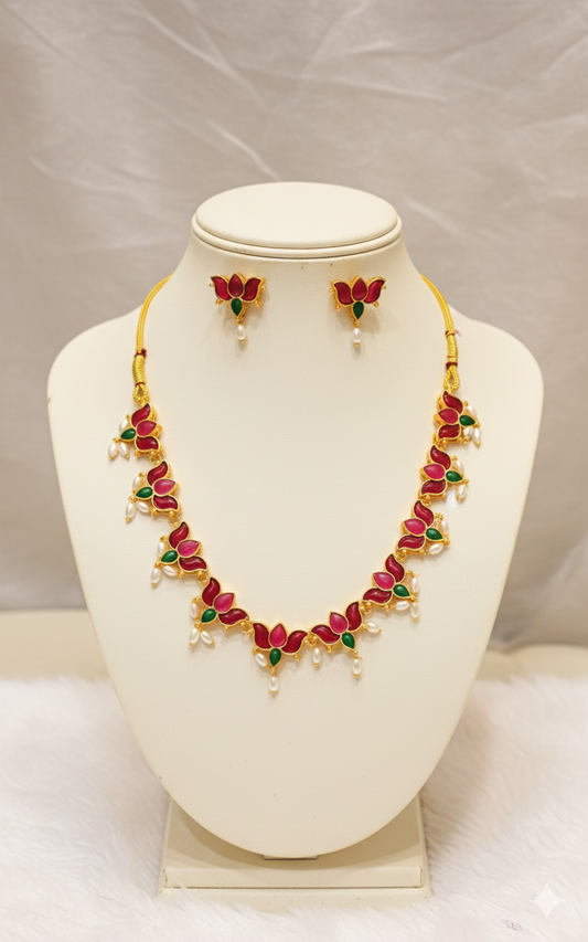 Pink Stone Lotus Set