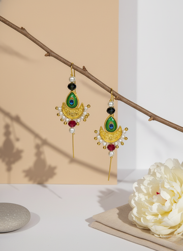 Peacock Earcuff