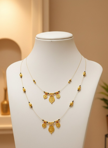 Lakshmi Coin Invisible Mangalsutra (24 & 18 inches)