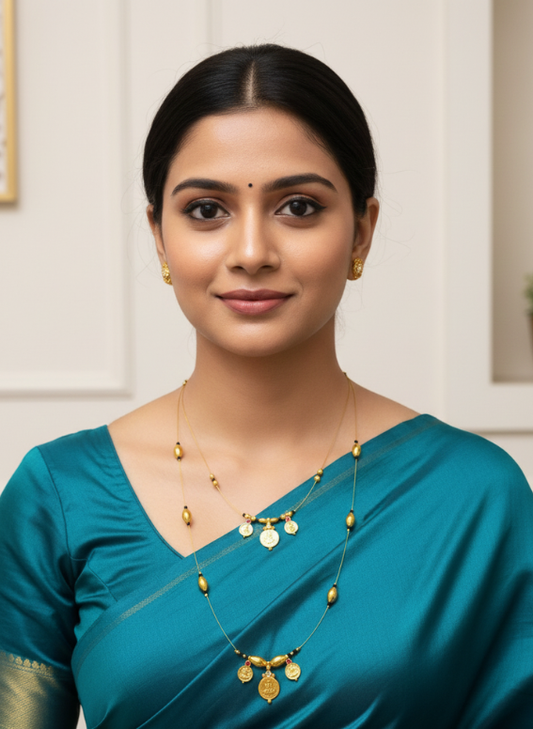 Lakshmi Coin Invisible Mangalsutra (24 & 18 inches)